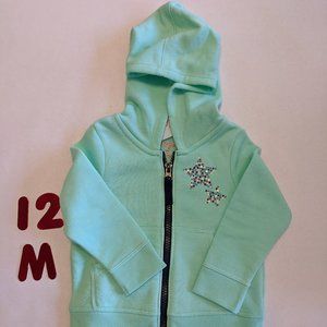 Cat & Jack Mint Green Hoodie 12 Mo.  (NWT)